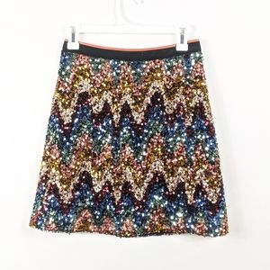 Anthropologie Maeve sequined mini skirt si…